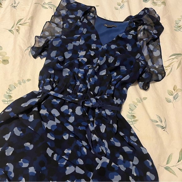 Armani Exchange Blue Spotted Dress - Picture 3 of 12